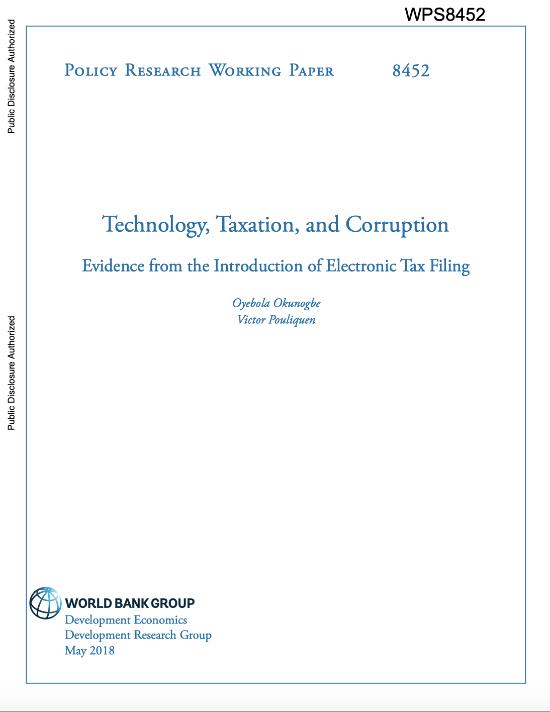Technology, Taxation, And Corruption: Evidence From The Introduction Of Electronic Tax Filing